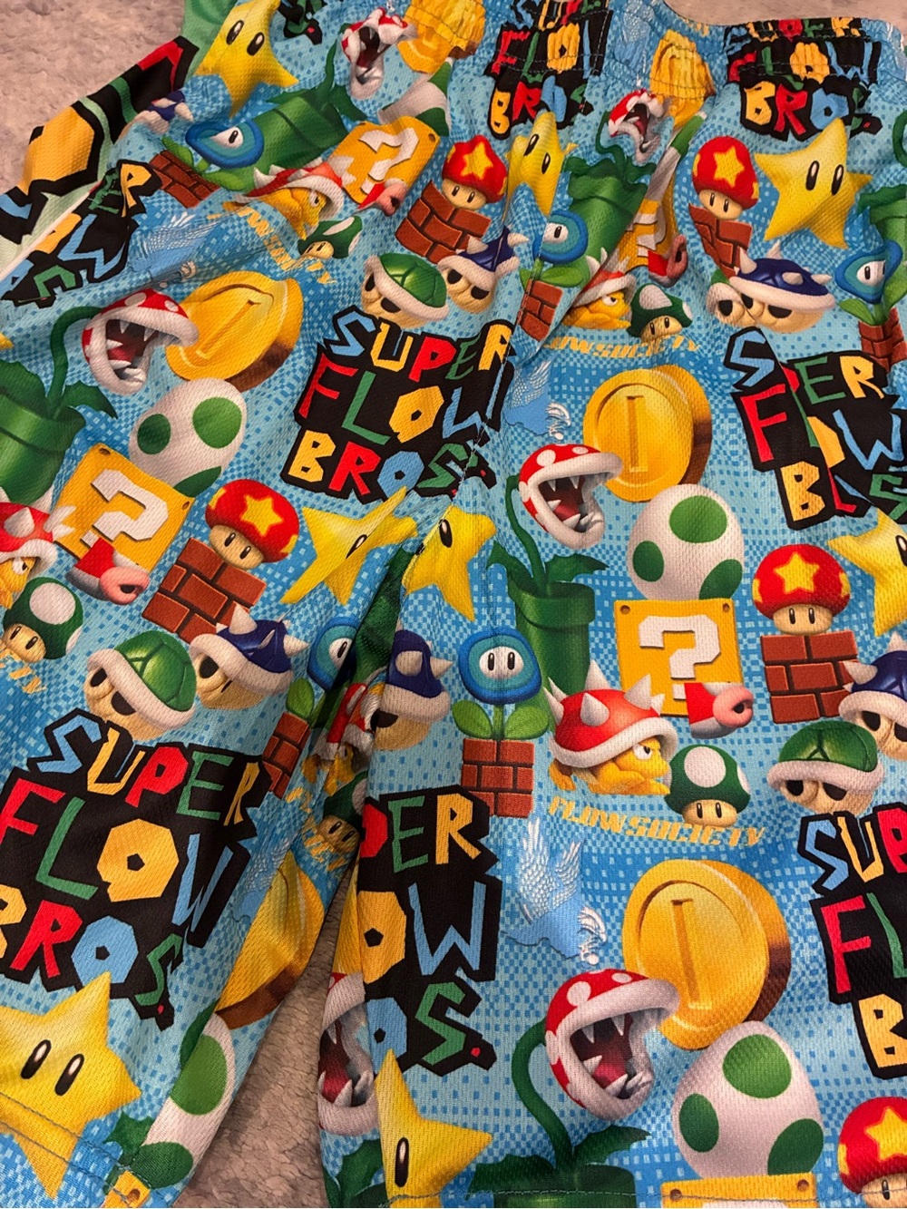 Mario Bros Flow Society Shorts sz. YXL - Picture 4 of 5